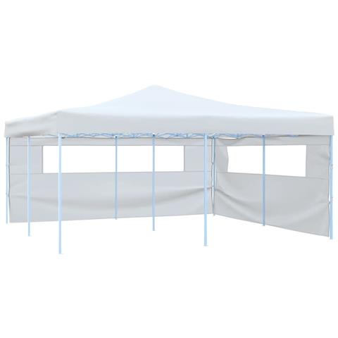 VIDAXL - Gazebo Professionale Con Pareti 4x4 M Bianco 90 G / m²
