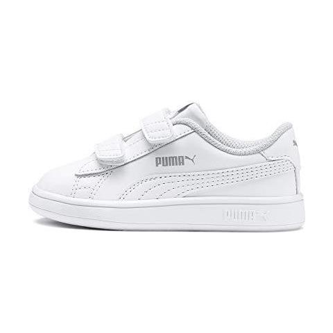 Unisex Bambino Smash V2 L V Inf Low-top Sneakers Bianco- Bianco 4 Uk - Foto 1