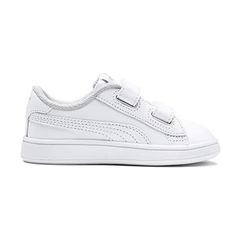 Unisex Bambino Smash V2 L V Inf Low-top Sneakers Bianco- Bianco 4 Uk - Foto 2