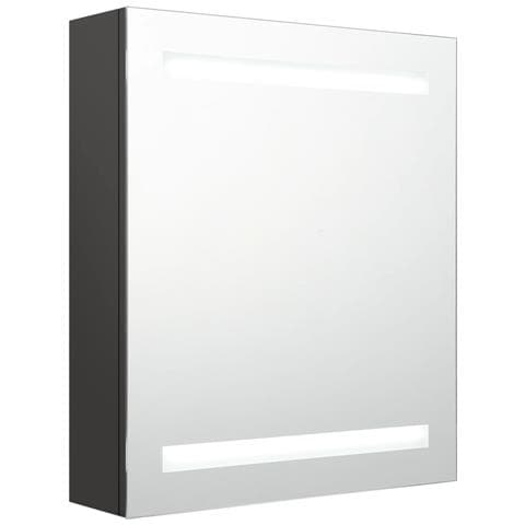 Armadietto Bagno con Specchio e LED Antracite 50x14x60 cm - Foto 1