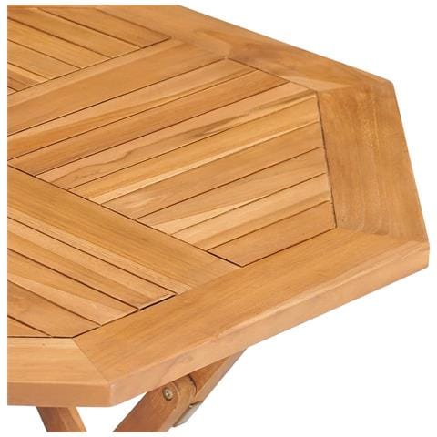 Set da Pranzo da Giardino 5 pz in Legno Massello di Teak - Foto 2