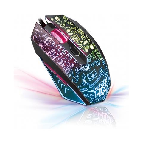 Doodle USB 2000DPI Ambidestro Nero, Bianco mouse - Foto 1