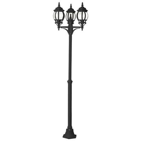 Istria Lampada Da Terra Per Esterno Colore Nero - Alluminio / vetro E27 3x60w - Foto 1