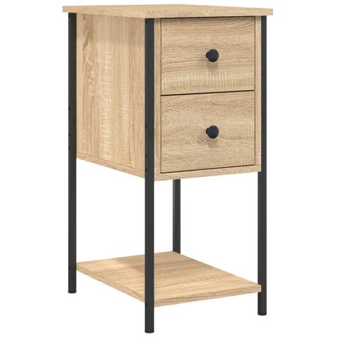 Comodino Rovere Sonoma 32x42x70 Cm In Legno Multistrato - Foto 1