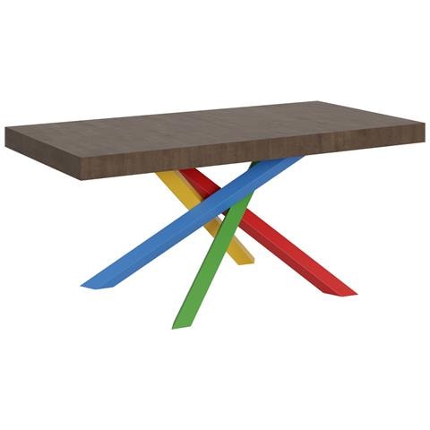 Tavolo Allungabile 90x180/284 Cm Volantis Telaio Gambe 4 Colori (b) - Noce - Foto 5