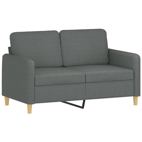 Divano A 2 Posti Grigio Scuro 120 Cm In Tessuto - Foto 2