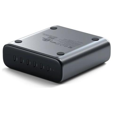 Caricabatterie Pd Gan Usb-c A 6 Porte Da 200 W, Grigio Scuro - Foto 2