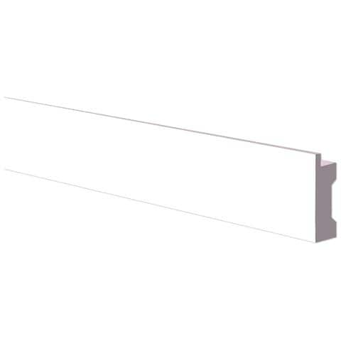 Battiscopa In Polimeri Ad Incasso Rasomuro Per Cartongesso 39x17x2800mm - Bianco - Rovere - - Bianco - Foto 1