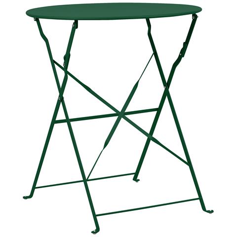 Set Bistrot Pieghevole Fiori Metallo Verde Scuro Verde - Foto 8
