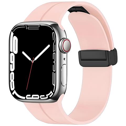 Cinturino Per Apple Watch 42/44/45mm Sport Con Chiusura Magnetica, Rosa - Foto 5