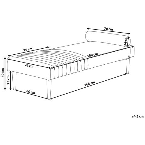 Chaise Longue Mauriac Tessuto Beige - Foto 8