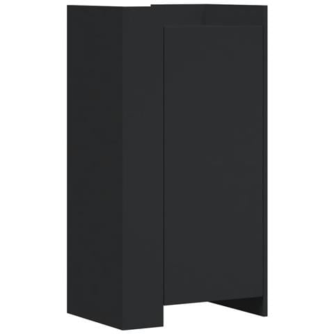 Scarpiera Nera 52x37,5x100 cm in Legno Multistrato - Foto 2