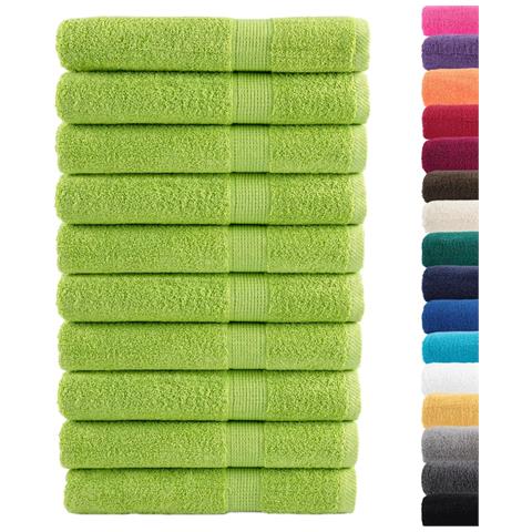 Asciugamani Premium SOLUND 10pz Verdi 100x200 cm 600 g /m² - Foto 2