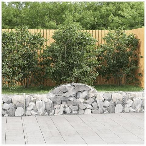 Cesti Gabbioni Ad Arco 13 Pz 200x30x40/60 Cm Ferro Zincato - Foto 1