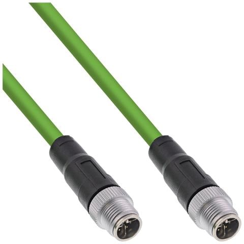 Cavo di rete industriale, M12 8-pin X-coded m. /m. Cat. 6A PUR 1m - Foto 1