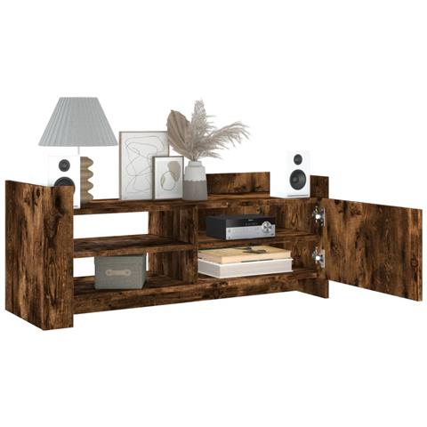 Mobile Tv Rovere Fumo 100x35x40 Cm In Legno Multistrato - Foto 3