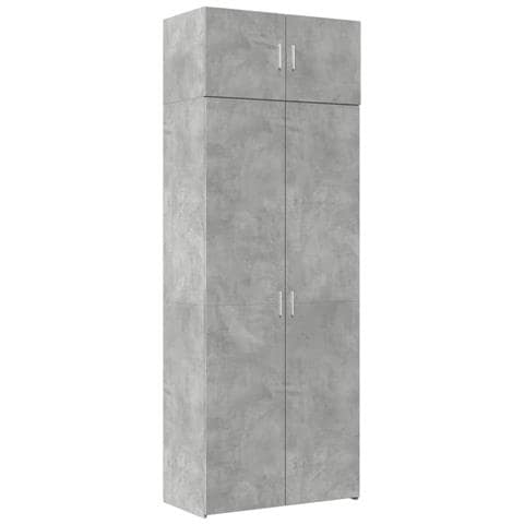 Armadietto Grigio Cemento 80x42,5x225 Cm In Truciolato - Foto 2