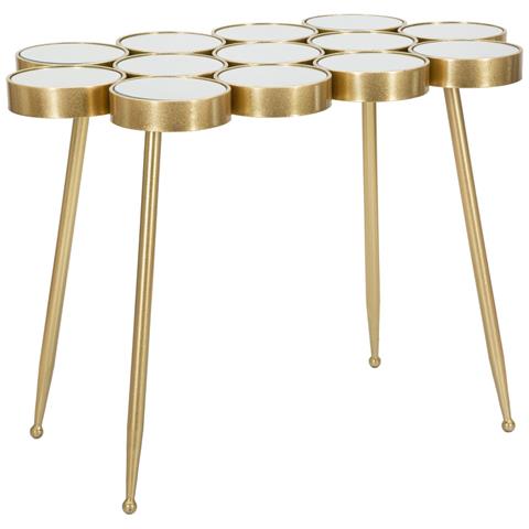 Tavolo Consolle Mf623 - Oro - Metallo - 100x55x70 Cm - Foto 1