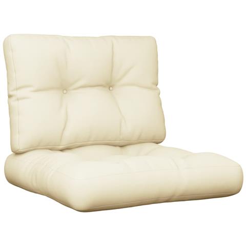 Cuscini Per Pallet 2 Pz Crema In Tessuto - Foto 1