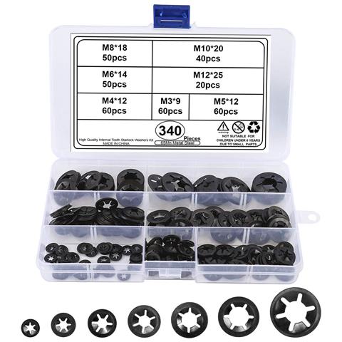 Rondelle Di Sicurezza Con Denti Interni - Set Assortito Da 340 Pezzi - Foto 1