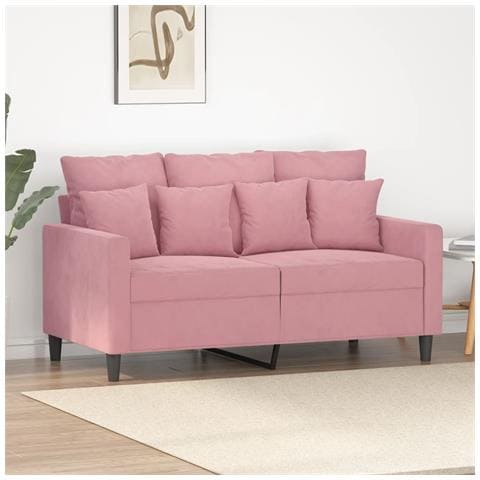 Divano a 2 Posti Rosa 120 cm in Velluto - Foto 2
