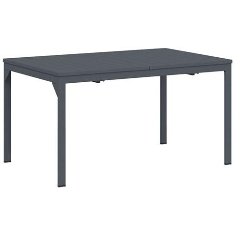 Tavoli da Estensione 2 pcs Antracite 210x90x73 cm Acciaio, Tavolo da Giardino Estensibile Antracite (140-210)x90x73 cm Acciaio - Foto 1