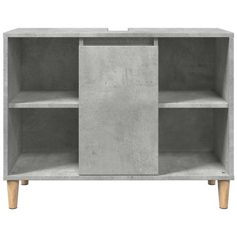 Set Mobili da Bagno 3 pz Grigio Cemento in Legno Multistrato - Foto 9