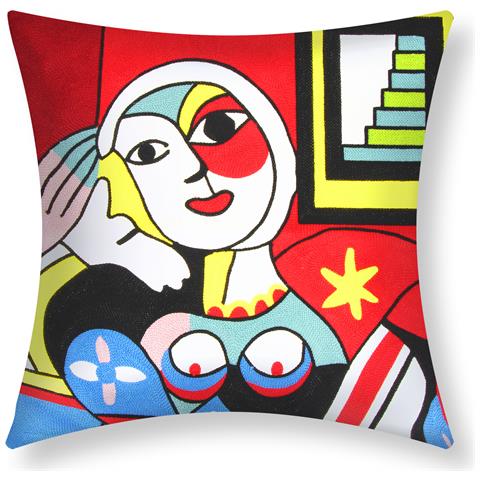 Set Di 2 Copricuscini 45x45 Cm Ricamo Art Eclipsa - Foto 1