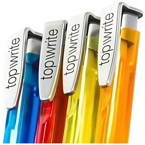 Set Di 4 Penne A Sfera Con Grip Confortevole In Gomma, Multicolore - Foto 2