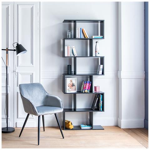 Libreria 6 Ripiani Nero Virginia - Foto 6