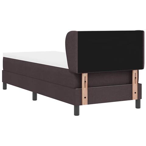 Letto box spring con materasso Marrone scuro 80 x 200 cm - Foto 9