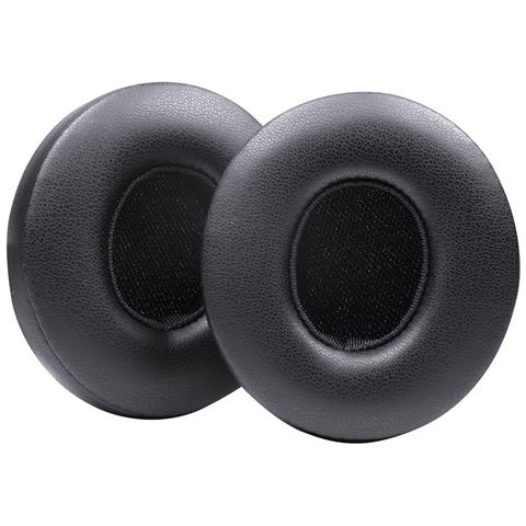 2 Cuscinetti Auricolari Di Ricambio In Pelle Proteica Compatibili Con Cuffie Beats Solo 2 E Solo 3 Black - Foto 1