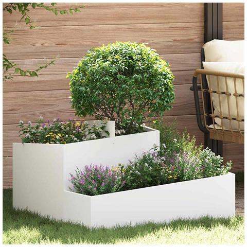 Vaso da giardino Bianco 80 x 80 x 50 cm - Foto 2