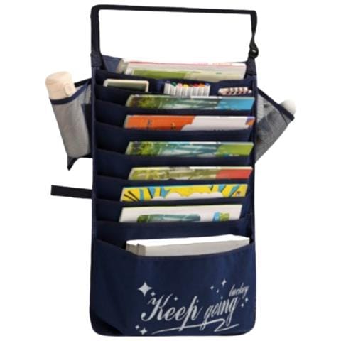 Organizzatore Da Scrivania Sospeso A 16 Strati In Tessuto Oxford - Blu Navy, Grande Capacità - Foto 1