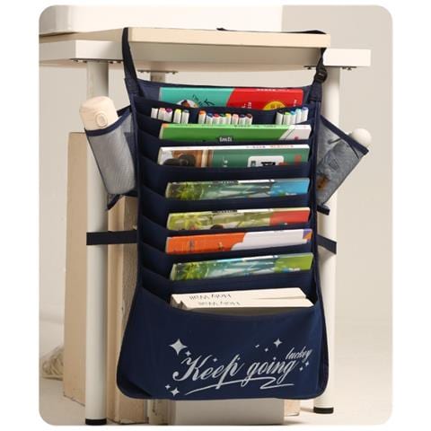 Organizzatore Da Scrivania Sospeso A 16 Strati In Tessuto Oxford - Blu Navy, Grande Capacità - Foto 2