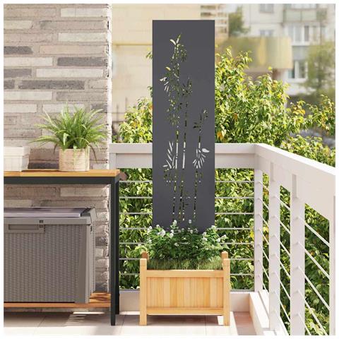 Schermo per privacy in giardino Floreale Antracite 32 x 140 cm - Foto 2