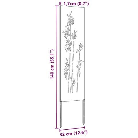 Schermo per privacy in giardino Floreale Antracite 32 x 140 cm - Foto 9