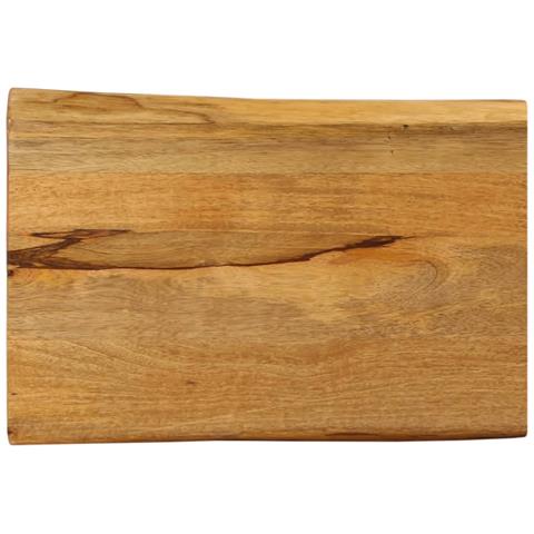Piano per Tavolo 70x40x3,8cm Bordi Vivi in Legno Massello Mango - Foto 1