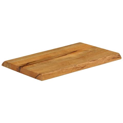 Piano per Tavolo 70x40x3,8cm Bordi Vivi in Legno Massello Mango - Foto 2