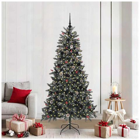 Albero di Natale artificiale con 300 LED Verde 210 cm - Foto 2