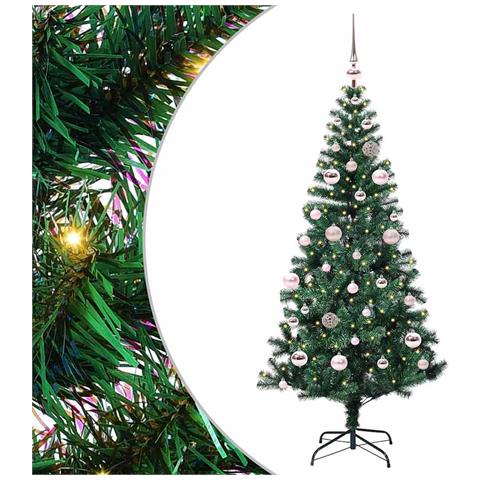 Albero di Natale artificiale con luci integrate Verde 150 cm - Foto 1