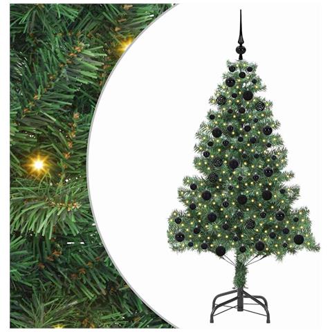 Albero di Natale con 300 LED con supporto Verde 180 cm PVC - Foto 1