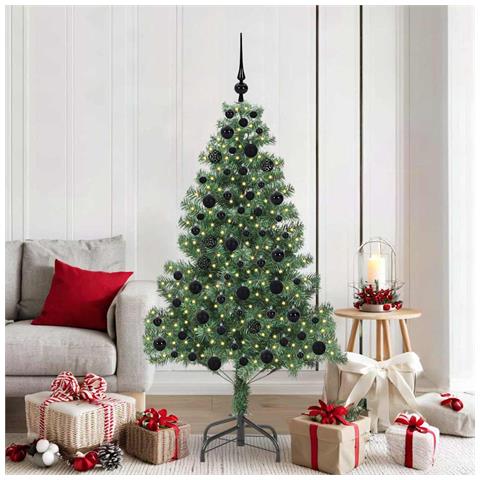 Albero di Natale con 300 LED con supporto Verde 180 cm PVC - Foto 2
