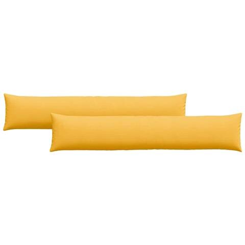 Cuscini da Divano 2 pcs Giallo Chiaro 200 x 40 cm - Foto 1