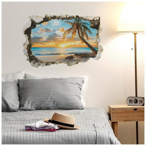 Adesivo Murale Creativo Spiaggia Oceanica - 40x60cm - Decorazione Domestica - Foto 2