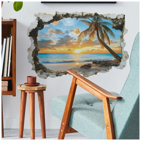 Adesivo Murale Creativo Spiaggia Oceanica - 40x60cm - Decorazione Domestica - Foto 5