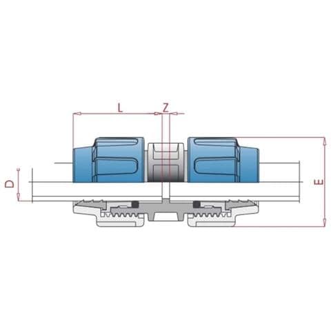 Raccordo A Compressione Per Tubi Pe 16mm Giunto Rapido Manicotto - Foto 2