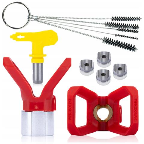 Ugello Di Spruzzatura Modello 517 - Set : 3x Guaine, 1x Protezione, 5x Spazzole | Compatibile Con Graco, Titan, Wagner | Alta Qualità E Durata - Foto 1