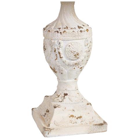 Tavolino Laterale In Legno E Magnesio Marrone E Bianco 76x35x76h Cm - Foto 6