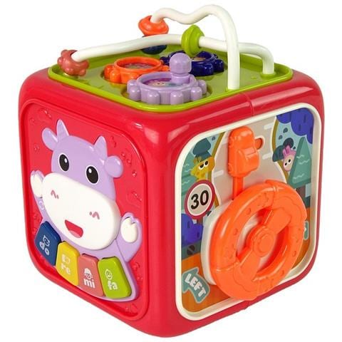 Cubo puzzle sorter blocchi educativi gioco sensoriale interattivo rosso - Foto 4